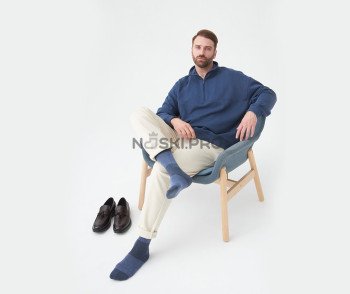 Мужские носки AKAR классические Мульти индиго, джинс BEL-01_IJ